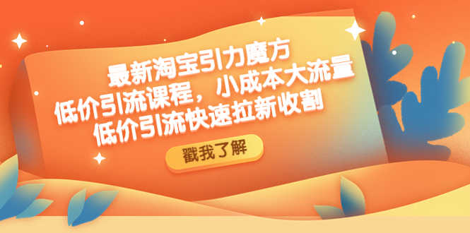 （4708期）最新淘宝引力魔方低价引流实操：小成本大流量，低价引流快速拉新收割