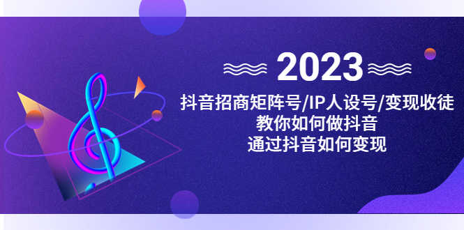 （4710期）抖音/招商/矩阵号＋IP人设/号+变现/收徒，教你如何做抖音，通过抖音赚钱