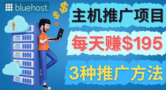 （3965期）在Youtube推广Bluehost主机赚钱项目，日赚195美元以上