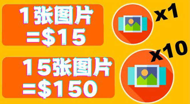 （3561期）分享一个全新的赚钱方式：每幅图片赚$15美元10张图片=150美元！
