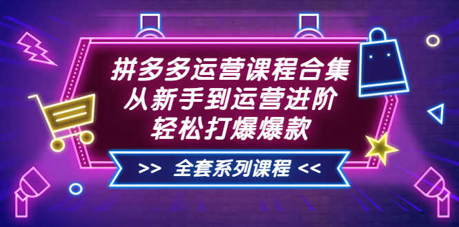 （3415期）拼多多运营课程合集：从新手到运营进阶，轻松打爆爆款（全套系统课程）