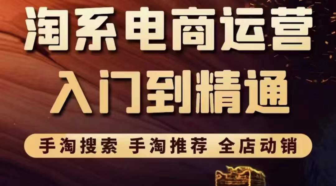 （3371期）淘系电商入门到精通 手淘搜索，手淘推荐，全店动销