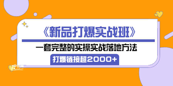 （3175期）《新品打爆实战班》一套完整的实操实战落地方法，打爆链接超2000+（28节课)