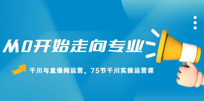 （2165期）从0开始走向专业，千川与直播间运营，75节千川实操运营课