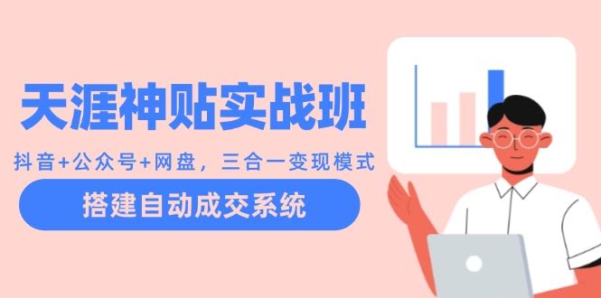 （12534期）天涯神贴实战班：抖音+公众号+网盘，三合一变现模式，搭建自动成交系统