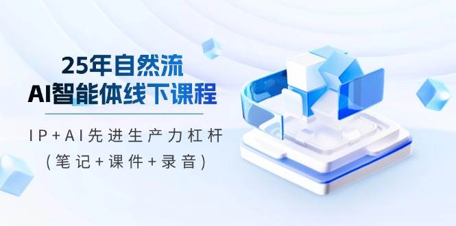 （14294期）25年自然流AI智能体线下课程，IP+AI先进生产力杠杆(笔记+课件+录音)