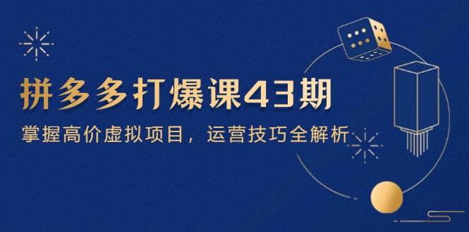 （14546期）拼多多打爆课第 43 期，掌握高价虚拟项目，运营技巧全解析（15节）