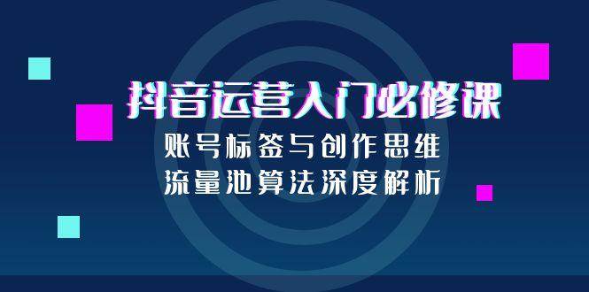 （15149期）抖音运营入门必修课，账号标签与创作思维，流量池算法深度解析