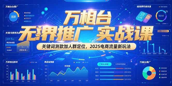 （15192期）万相台无界推广实战课，关键词测款加人群定位，2025电商流量新玩法