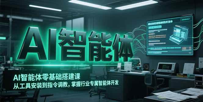 （15257期）AI智能体零基础搭建课，从工具安装到指令调教，掌握行业专属智能体开发…