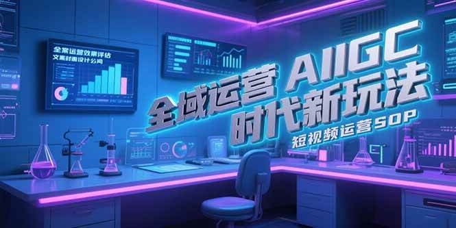 （15327期）全域运营AIGC时代新玩法，文案封面设计公式，短视频运营SOP