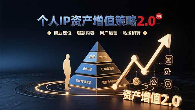 （15653期）个人IP资产增值策略2.0 拆解商业定位/爆款内容/用户运营/私域销转四大模块