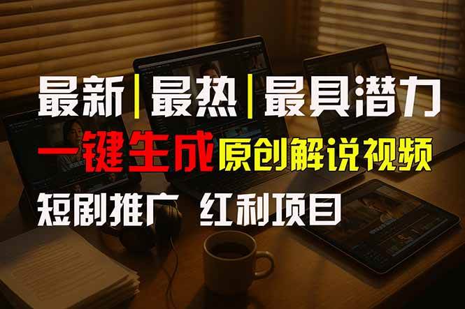 （15658期）短剧推广新思路，AI一键生成原创解说视频，10分钟产出100条，30天赚了5.5w