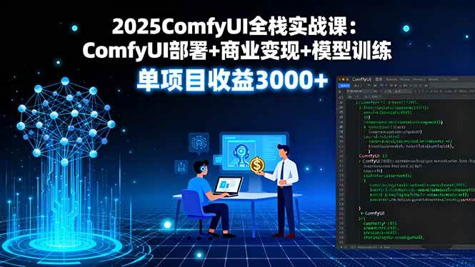 （16013期）2025ComfyUI全栈实战课：ComfyUI部署+商业变现+模型训练，单项目收益3000+