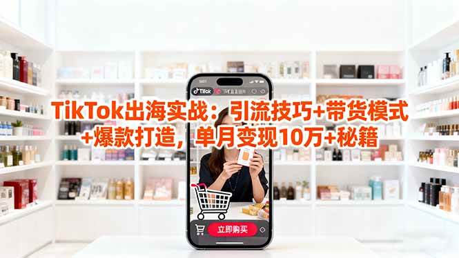 （16358期）「TikTok出海实战」引流技巧+带货模式+爆款打造，单月变现10万+秘籍
