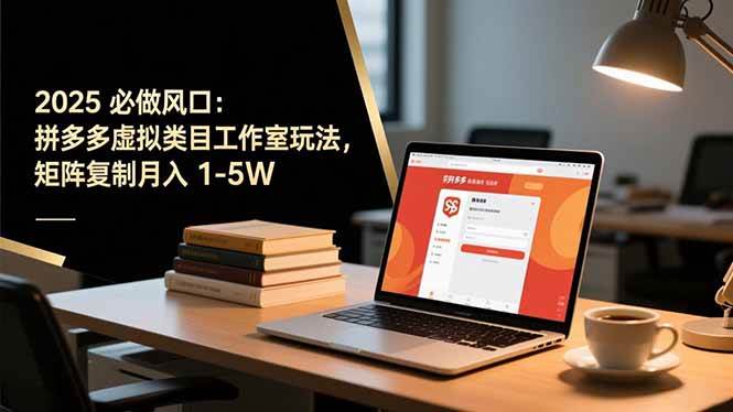 （16594期）2025 必做风口：拼多多虚拟类目工作室玩法，矩阵复制月入 1-5W