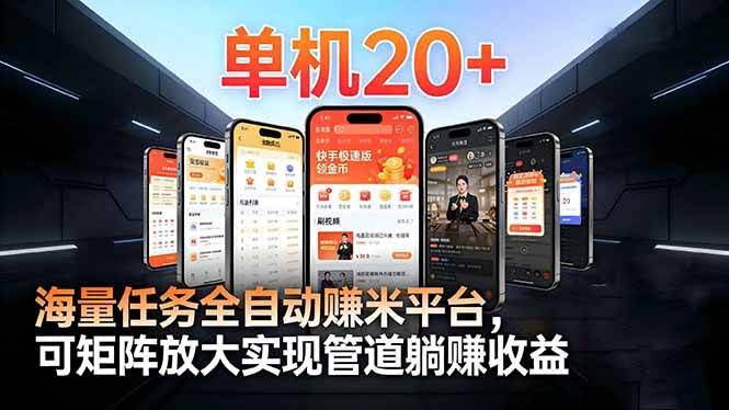 （16833期）99盒子自动挂机项目，单机20+，可矩阵放大实现管道躺赚收益，推广可享团队收益