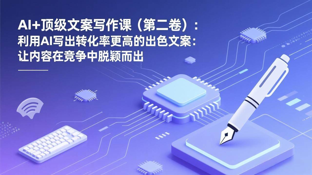 （17382期）AI+顶级文案写作课（第二卷）：利用AI写出转化率更高的出色文案：让内容在竞争中脱颖而出