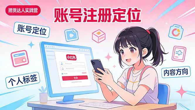 （17459期）小红书带货达人实战营：账号注册定位、内容创作、选品策略、带货技巧、流量运营等