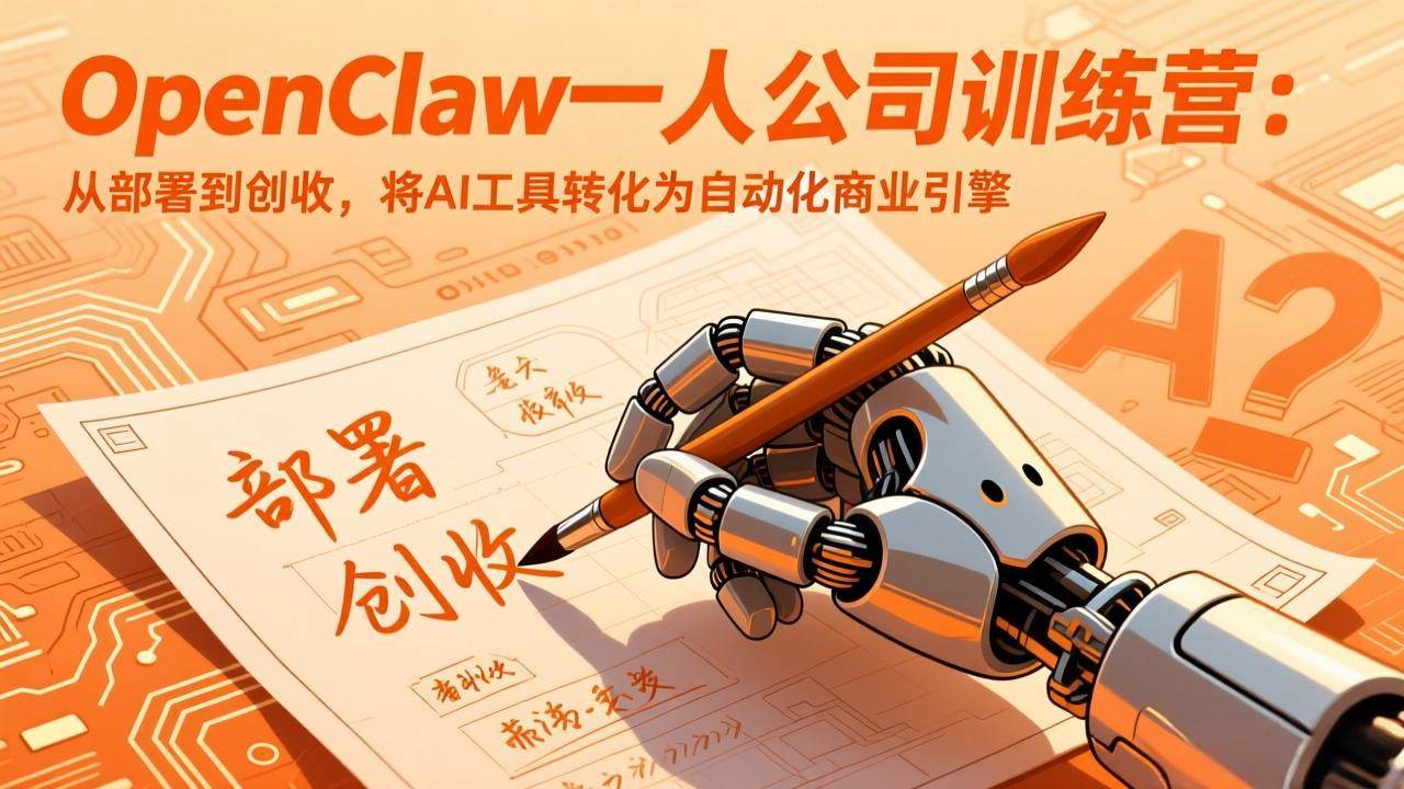 （17540期）OpenClaw小龙虾一人公司训练营-更新：从部署到创收，将AI工具转化为自动化商业引擎