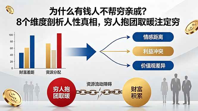 （18932期）付费文章：为什么有钱人不帮穷亲戚？8个维度剖析人性真相，穷人抱团取暖注定穷
