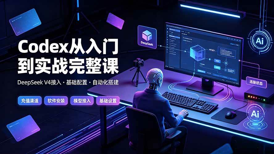 Codex从入门到实战完整课｜充值·安装·接入DeepSeek，记忆·插件·Skill·CLI·MCP全拆解