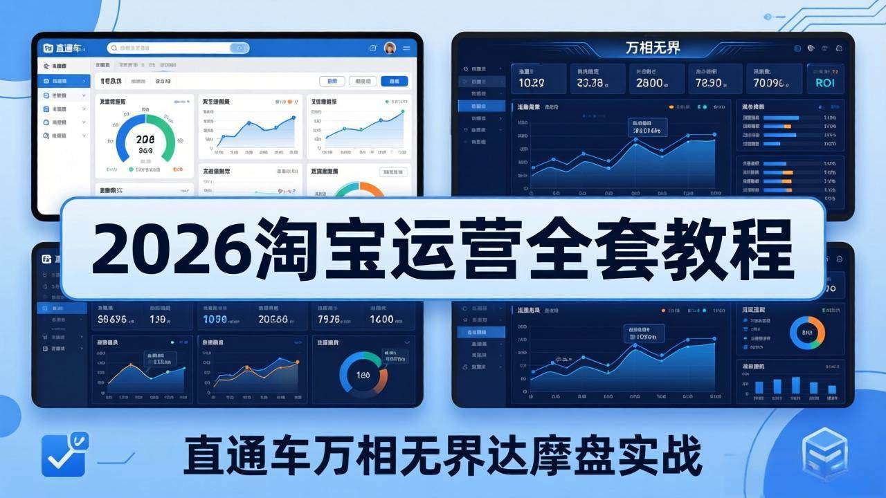 2026淘宝运营全套教程(更新7月)，直通车万相无界达摩盘实战，从基础到进阶提升流量转化
