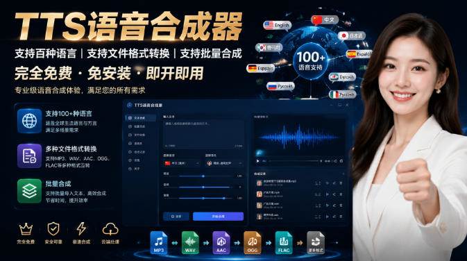 最新TTS配音,支持批量,支持文件格式转换,功能超多