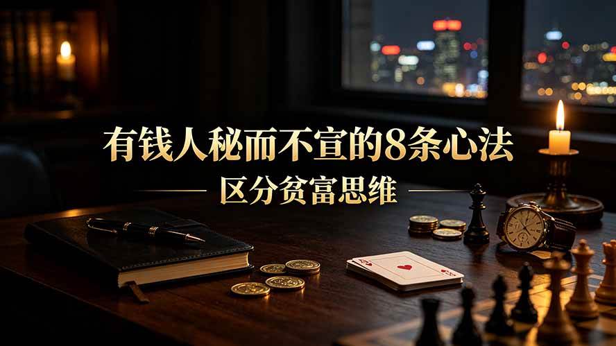 付费文章:有钱人秘而不宣的8条心法|区分贫富思维