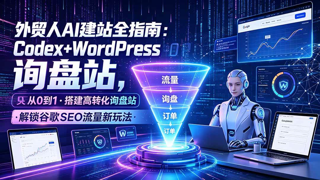 外贸人AI建站全指南:Codex+WordPress从0到1·搭建高转化询盘站·解锁谷歌SEO流量新玩法