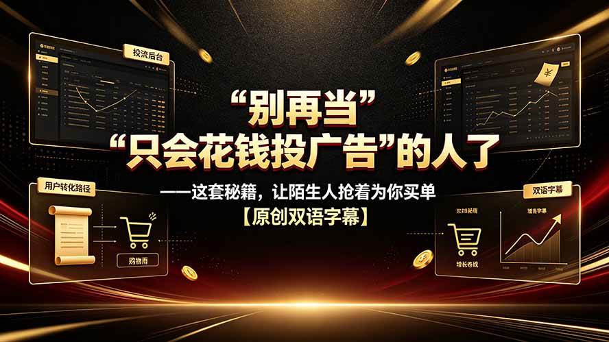 别再当“只会花钱投广告”的人了——这套秘籍,让陌生人抢着为你买单【原创双语字幕】